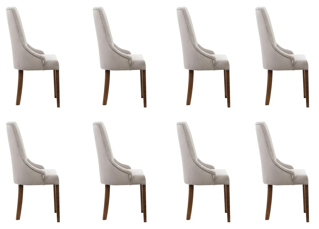 8x Designer Polster Stuhl Set Garnitur Stühle Komplett Lehn Sitz Lounge Club Neu