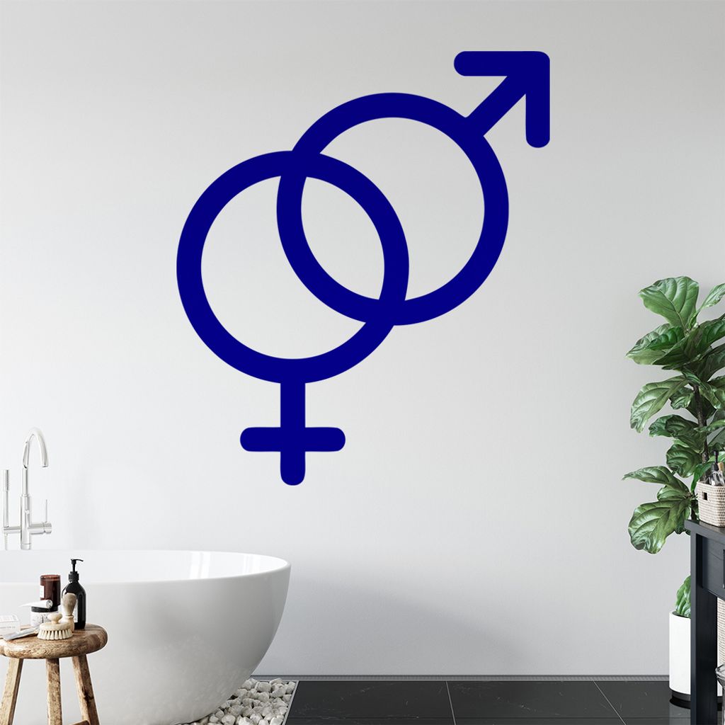 Männlich Weiblich Geschlecht Wandtattoo Wandaufkleber Wall Sticker - Dekoration, Küche, Wohnzimmer, Schlafzimmer, Badezimmer