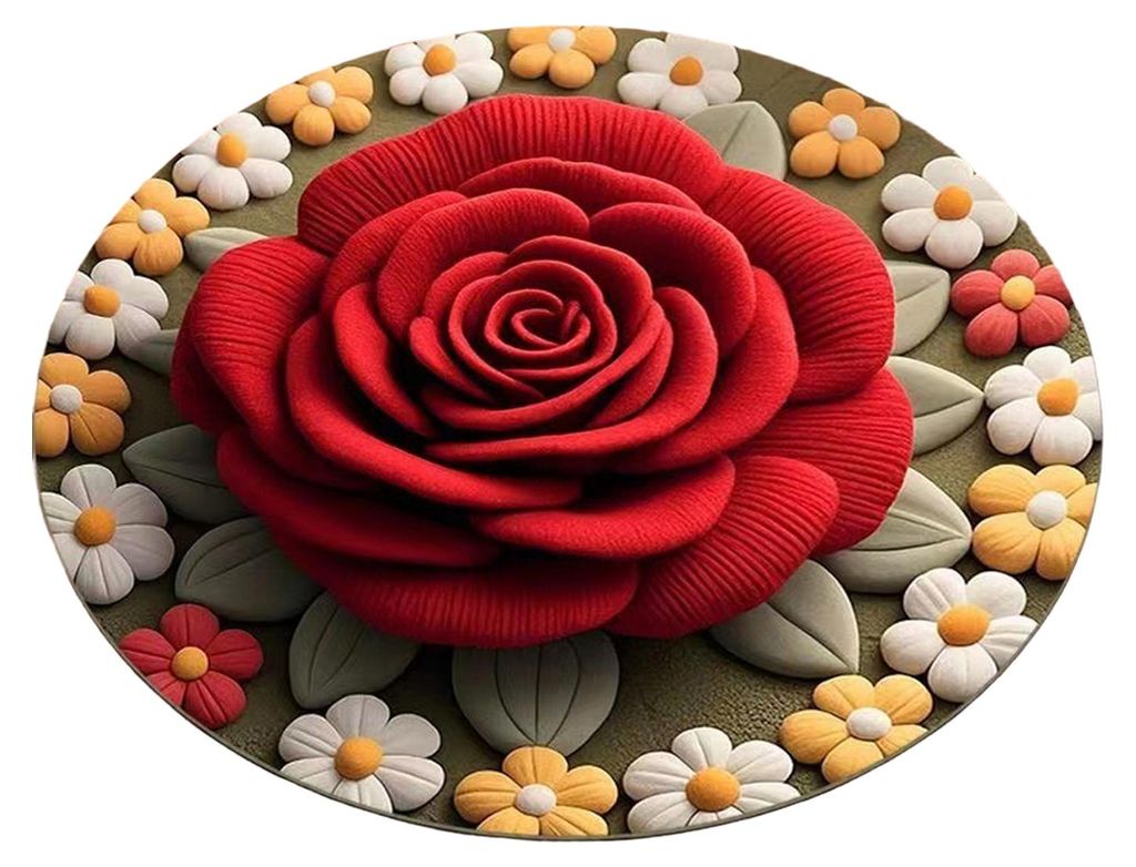 3D-Sonnenblumen-Teppich, saugfähig, schnelltrocknend, flauschig, Kieselgur, rutschfest, für Wohnzimmer, Schlafzimmer, Badezimmer, Küche, Dekorat...
