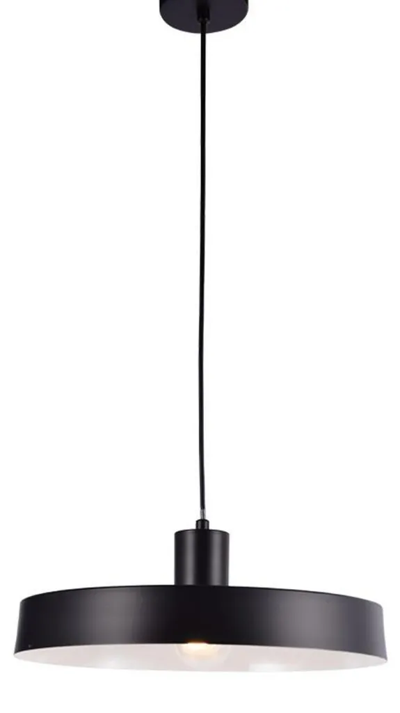 Suspension Noire Prim Idéale pour Éclairage de Table à Manger ou Cuisine