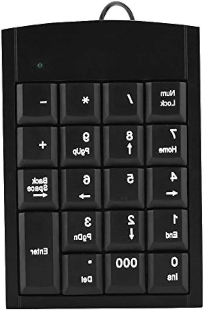 Pavé numérique filaire USB silencieux 19 touches pour comptabilité Excel