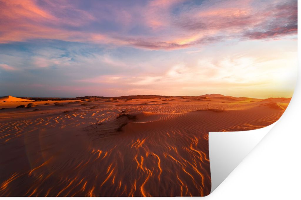 MuchoWow Wandtattoo Wandsticker Wandaufkleber Sand - Landschaft - Himmel - Wüste 60x40 cm Selbstklebend und Repositionierbar - Wierderverwendbar...