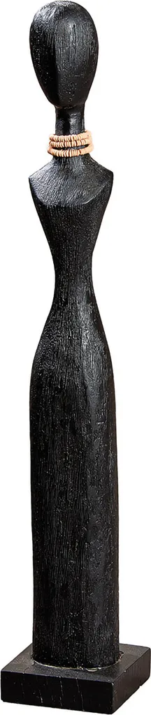 Gilde Skulptur Tall Lady Statue Femme en Bois de Manguier Noir 67cm 69396