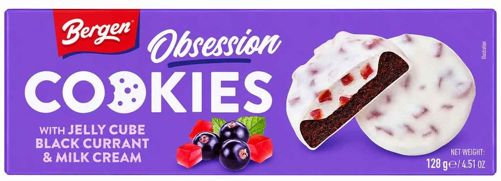 Bergen Obsession Cookies Jelly Cube Black Currant & Milk Produktbild 