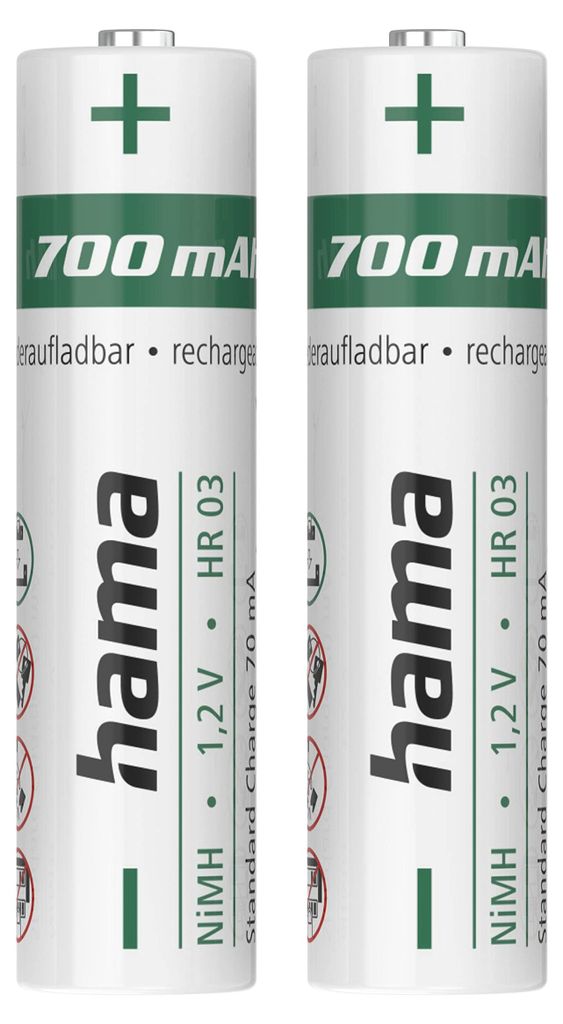 Hama 00223525, Baterías recargables, AAA, de níquel-metal Imagen del producto 