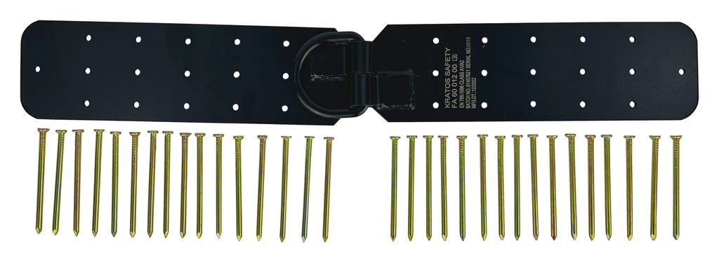 Kratos Safety Balkenwerk-Verankerungspunkt, Anschlagpunkt Holz, 1 Person, Wiederverwendbar, für Balken ab 80 x 80 mm, Verzinkter Stahl, mit Ringn...