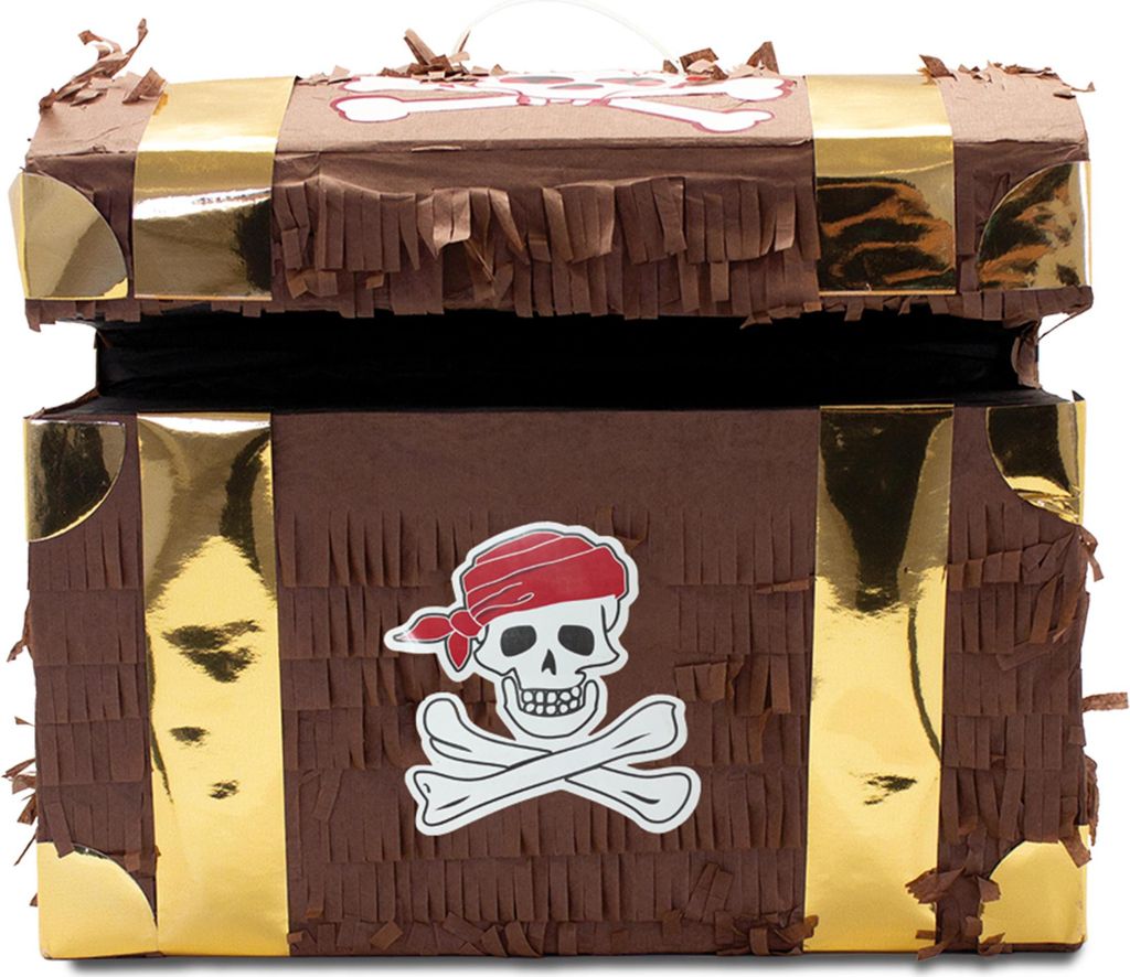 Pinata Schatztruhe 30 x 23 x 36 cm Partyspiele Kinder Geburtstag Geburtstagsdeko