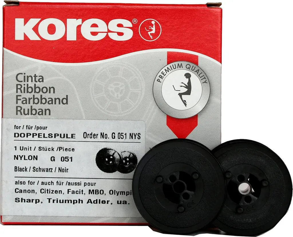 Kores G051NYS Farbband, Gruppe 51, Canon/OLYMPIA, Nylon, schwarz