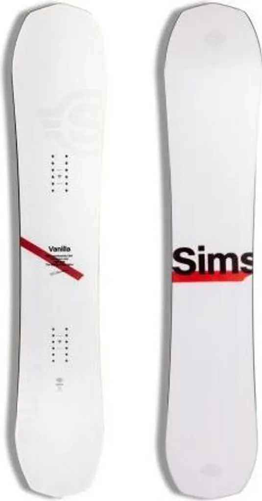 Snowboard Sims Vanille 144 Blanc - Idéal pour Progresser sur les Pistes