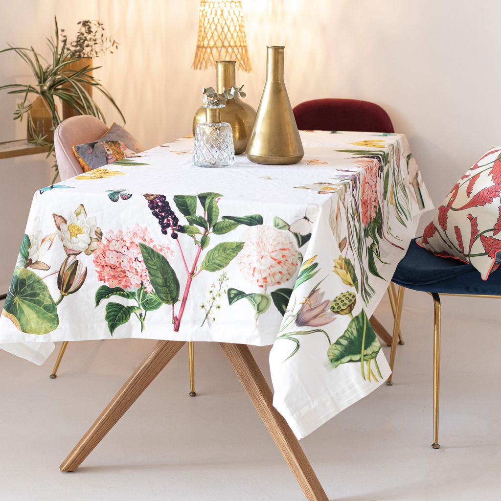 Spring time Tischdecke 150x250 cm 100% Baumwolle Hergestellt in Europa