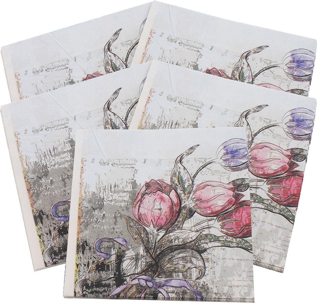 100 Blatt Blumen Blumen Thema Papierservietten Tissue Servietten Decoupage Dekoration Festliche Partybedarf 33x33cm RUF-207
