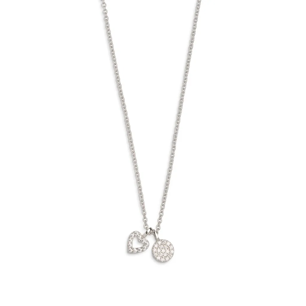 Xenox XS2922 Collier Femme Argent 925 avec Pendentif Cœur Happy Hour