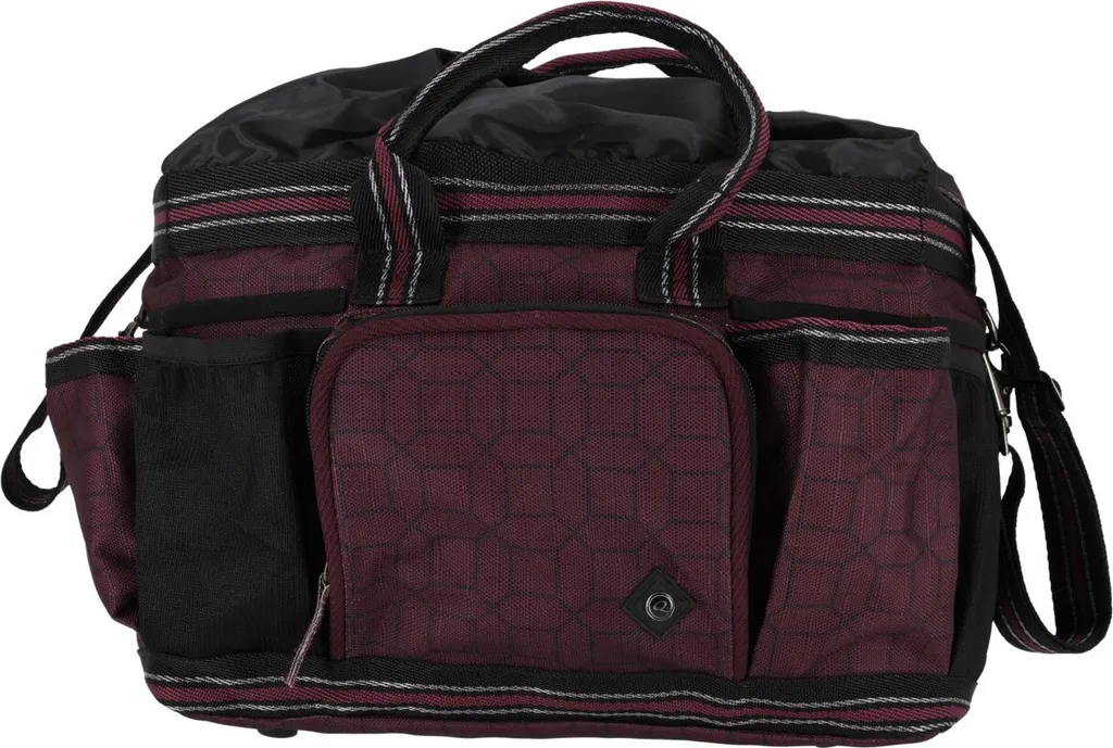 Sac de pansage équitation bordeaux QHP Collection avec bandoulière