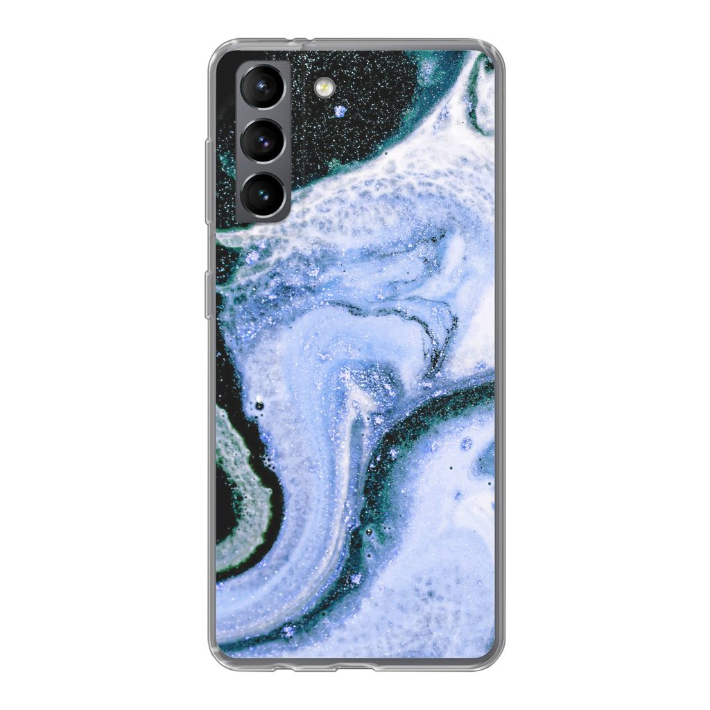 MuchoWow Handyhülle Schutzhülle Hülle für Samsung Galaxy S21 Mineralien - Natursteine - Universum Silikon Softcase Handy Hülle - Softcase