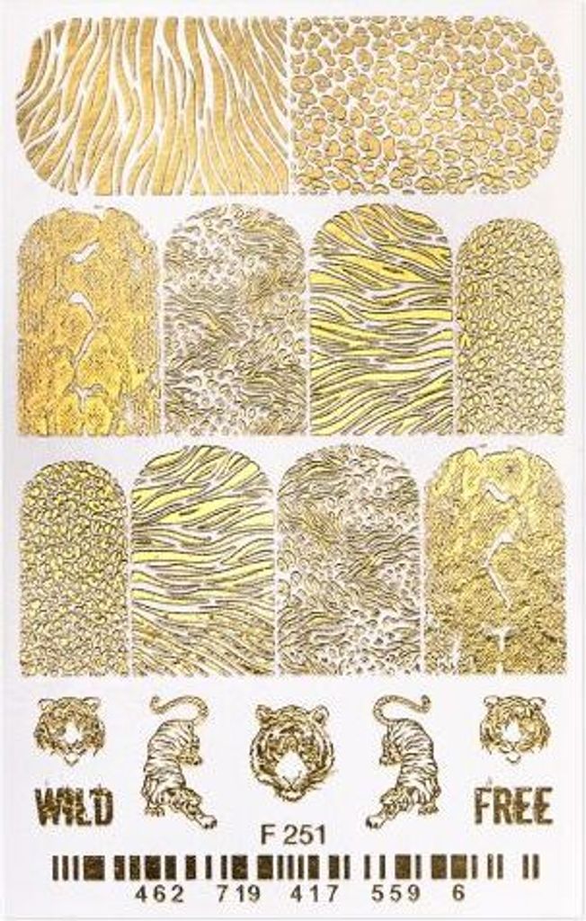 Cupio Nageltattoo F251 Gold