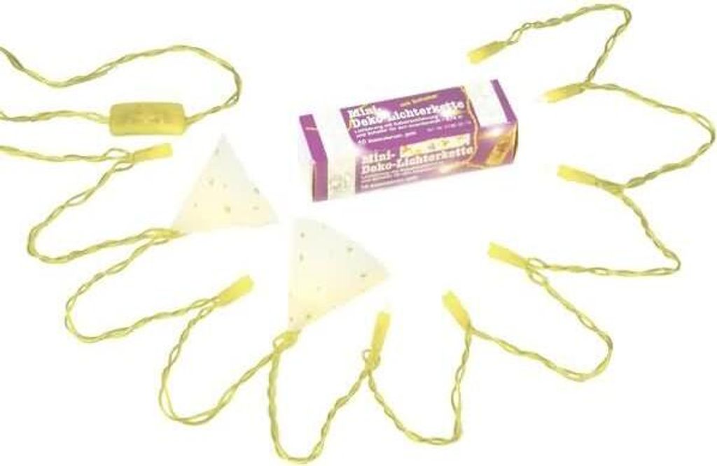 Lichterkette innen gold mit Schalter 10 Lampen