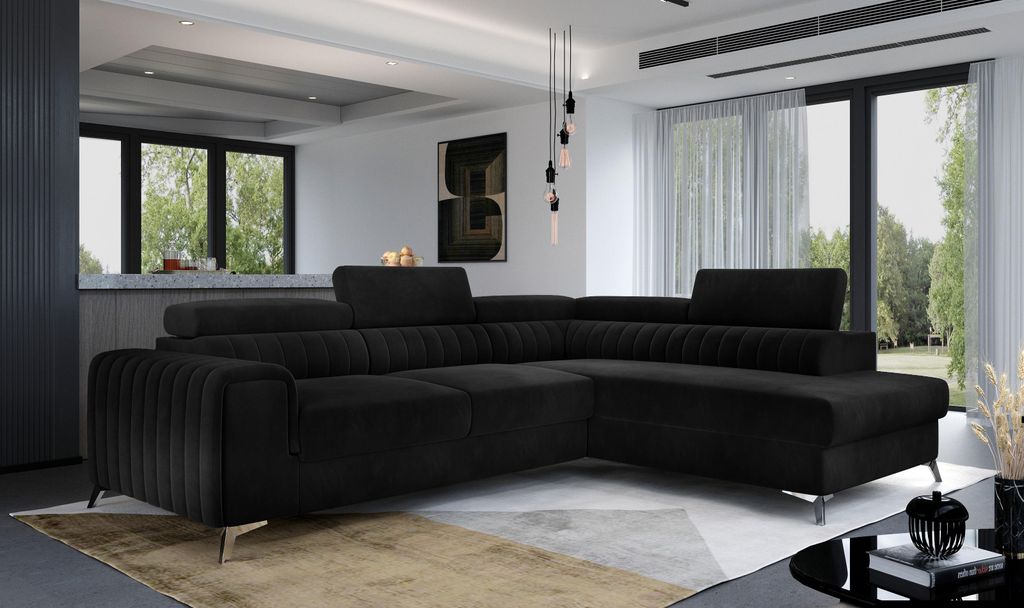 Ecksofa Couchgarnitur Laurence mit Schlaffunktion und Bettkasten– stilvoller Mittelpunkt für Ihr Wohnzimmer
