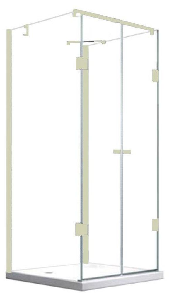 Glaswerk Westfalen - Emma 75x90x75x180 cm U Duschkabine Produktbild 
