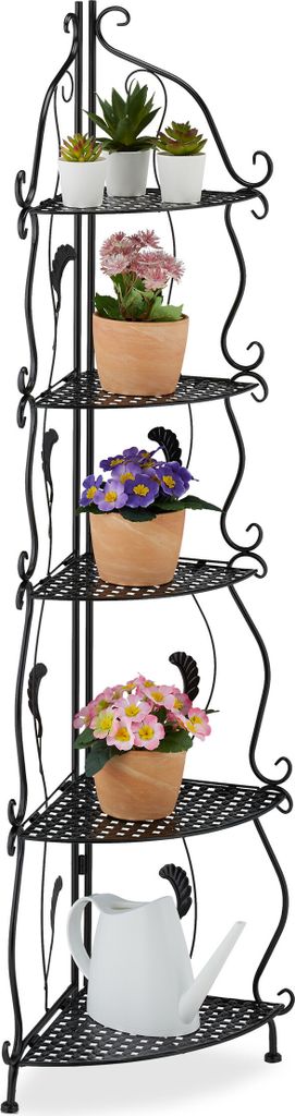 Étagère d'angle en métal Relaxdays, 5 tablettes, L x H x P Image du produit 