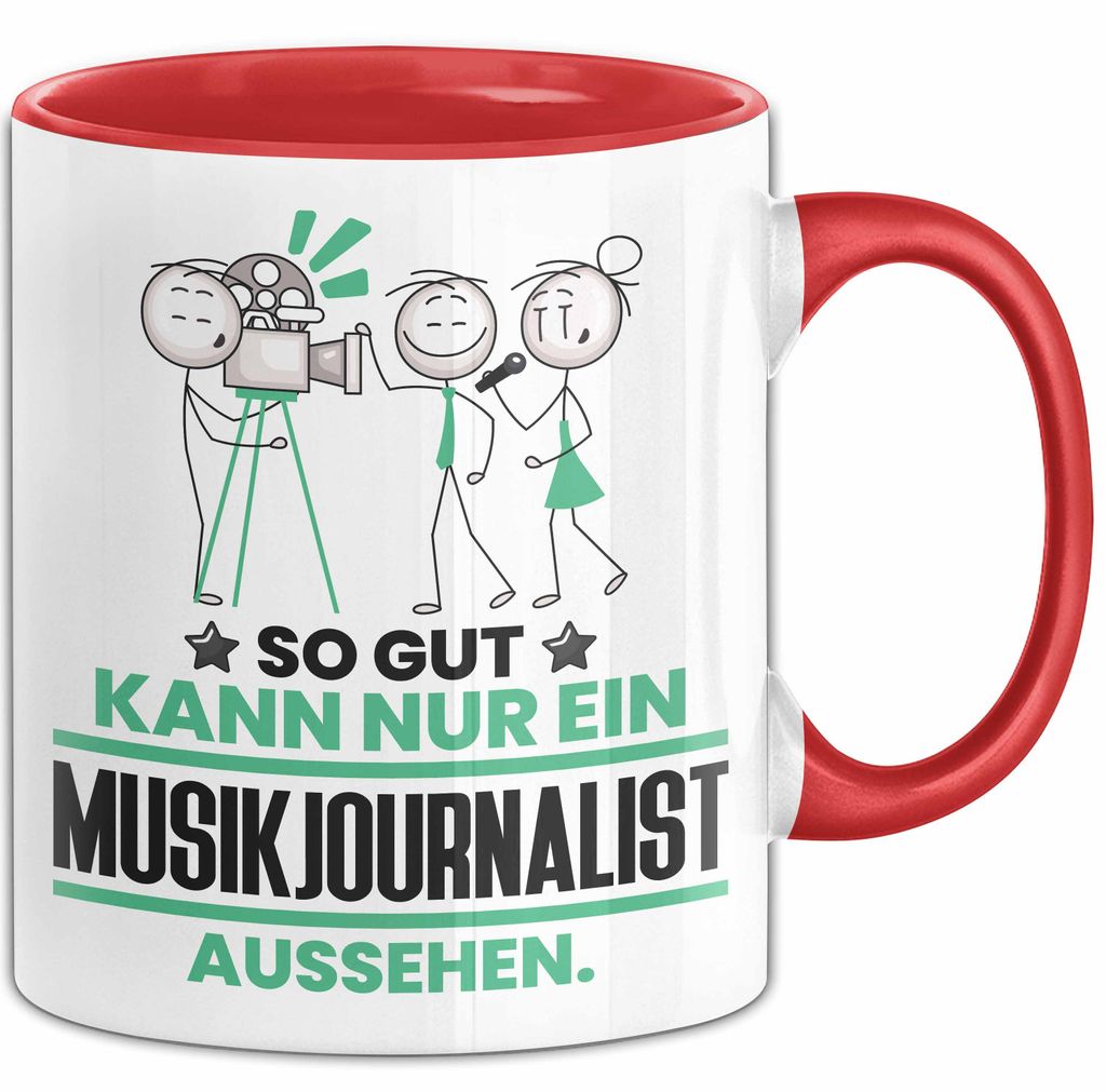 Musikjournalist Geschenk Tasse So Gut Kann Nur Ein Musikjournalist Aussehen Geschenkidee Kaffee-Becher (Rot)
