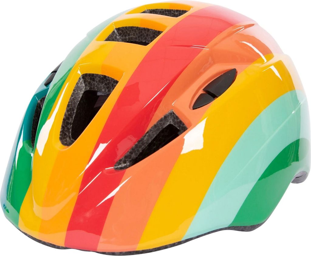 Trespass - Kinder Regenbogen-Streifen - Helm für Mountainbikes "Dunt" TP6449 (50 cm - 54 cm) (Bunt)