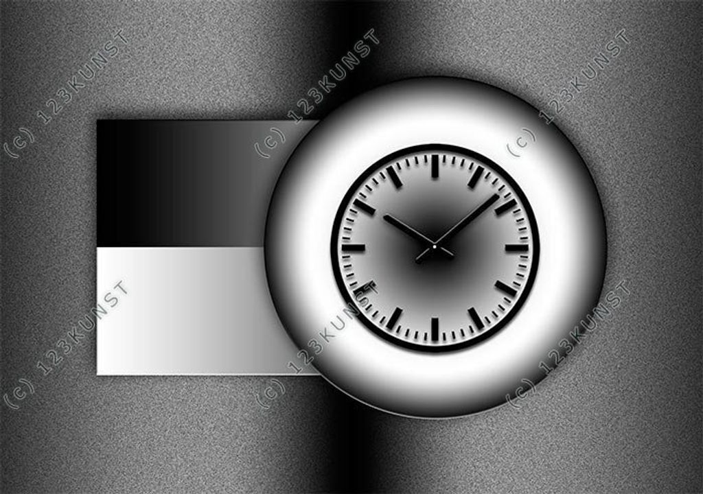 3765 Dixtime Designer Wanduhr, Wanduhren, Moderne Bürouhr 70cm x 100cm