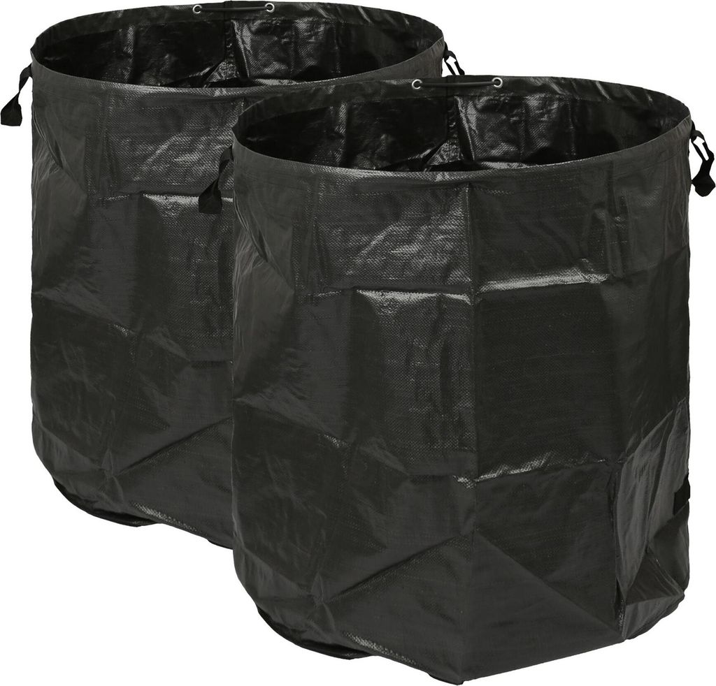 Robuste Gartenabfallsäcke – 500 l – Schwarz – 2er-Pack