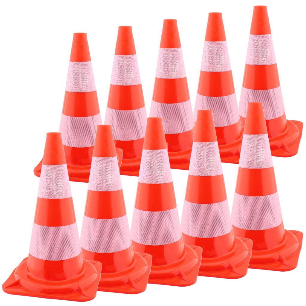 Verkehrspylon Pylon Hütchen Verkehrsleitkegel Warnkegel Markierungskegel Absperrkegel Warnbake Leitpfosten Lübecker Hut Parcours 10 Stück