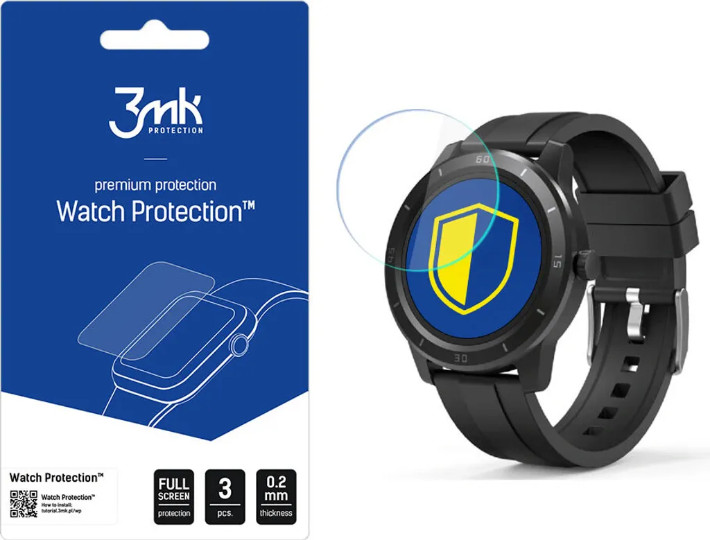 3mk Display Hybrid Glass Watch Protection per Hama Fit Watch 6900 0,2mm (3 pezzi)