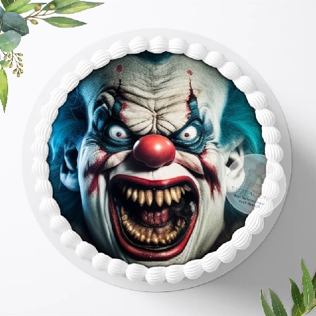 Für die Geburtstags Torte ein Tortenaufleger, Zuckerbild mit dem Motiv: Halloween , Essbares Foto für Torten, Fondant, Ø 20cm, 1189z