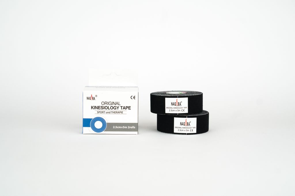 Nasara Tape 2,5cm x 5m - 2 Rollen : schwarz Farbe: schwarz Produktbild 