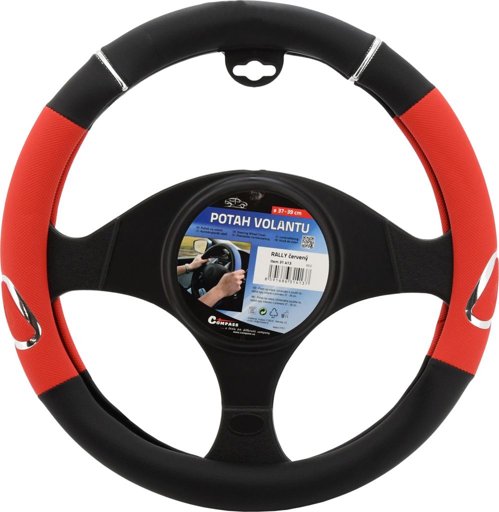 Poťah volantu RALLY červený Obrázok produktu 