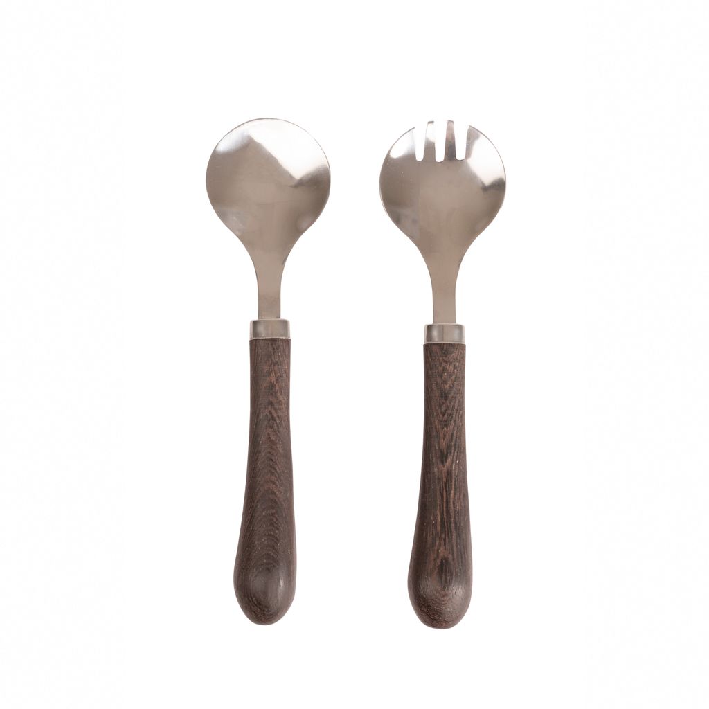 Salatbesteck, Wengeholz/Edelstahl, 23 cm Astrid / Sagaform