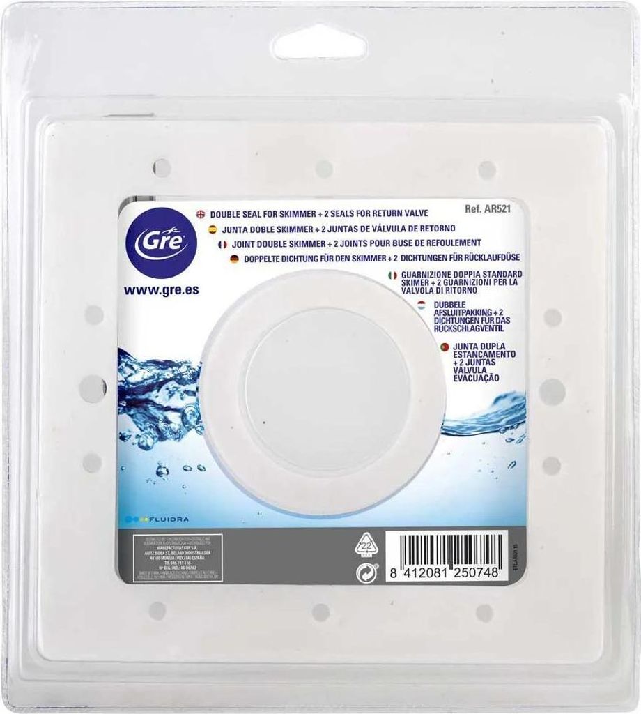 Gre AR521, Abschäumerdichtung, Weiß, 205 mm, 195 mm, 150 g, Produktbild 