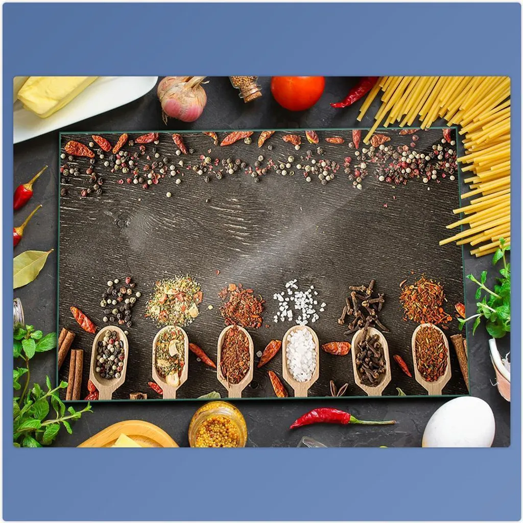 Coperchio per piano cottura in ceramica, vetro per decorazione universale 80x52 spezie colorate - 3