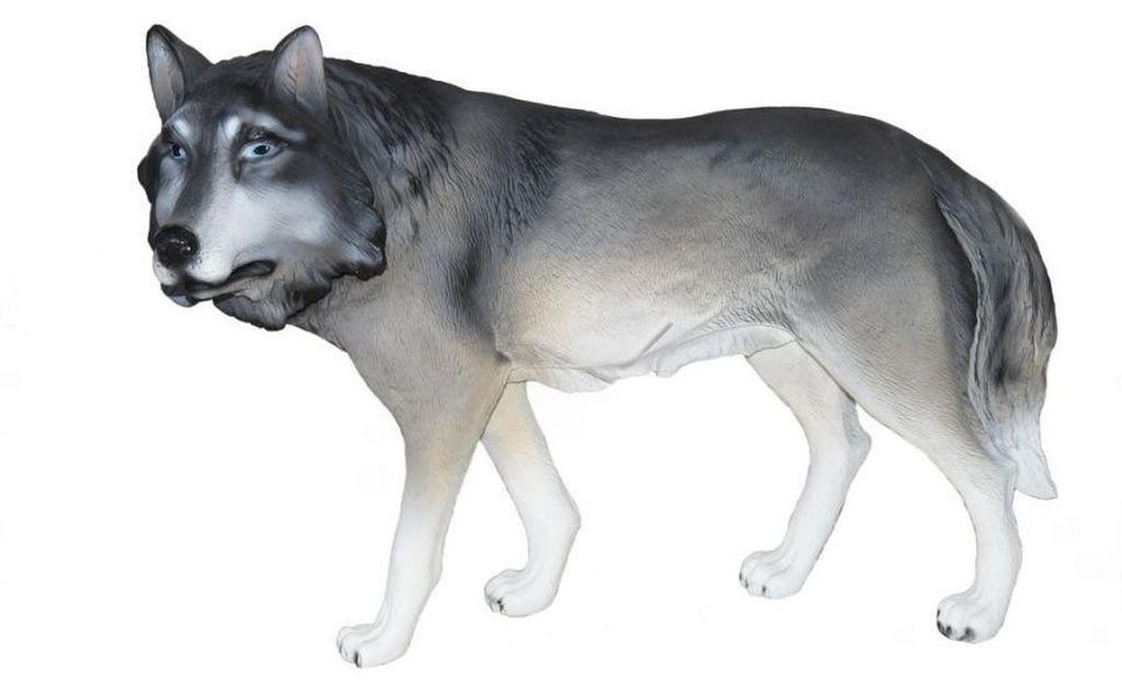 Design Wolf Figur Statue Skulptur Figuren Skulpturen Garten Deko Statuen tier