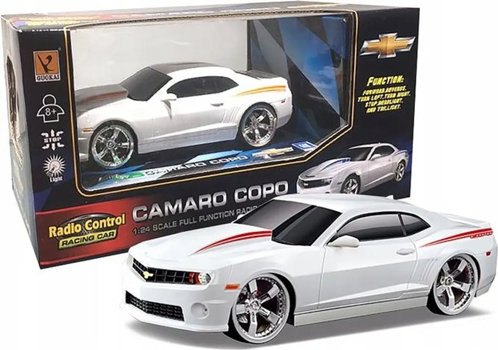 Voiture radiocommandée Camaro Copo blanche Artyk pour enfant et adulte