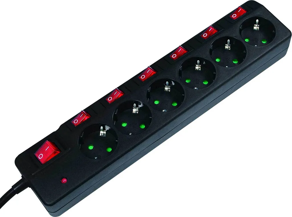 Multipresa Sicura LogiLink LPS233 | 6 Prese per Elettrodomestici 1.5m