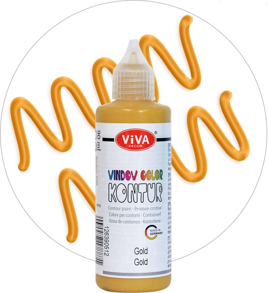 ViVA DECOR Window Color KONTUR 80ml, Gold