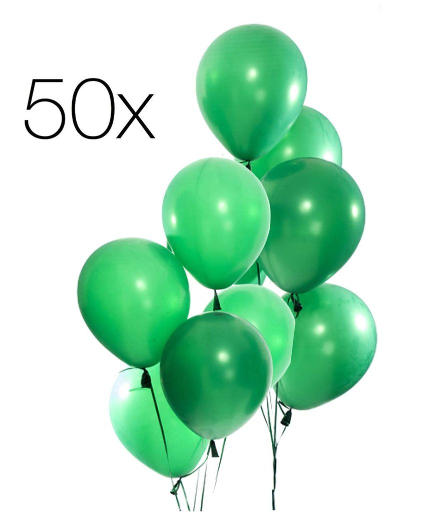 SALE Latex-Luftballons Ø 30 cm Metallicballons 50 Stk grün Dekoballon 