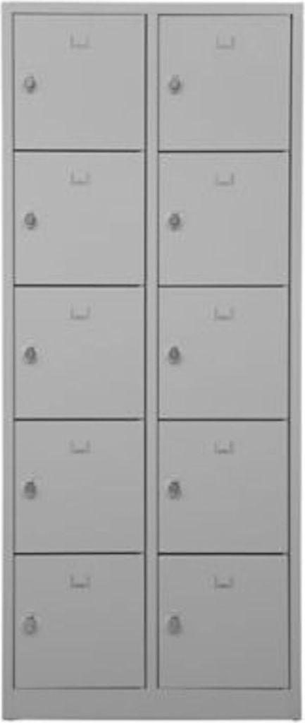 Schließfachschrank Falcon | Medium | HxBxT 190x80x45 cm | Vorhängeschloss | Grau