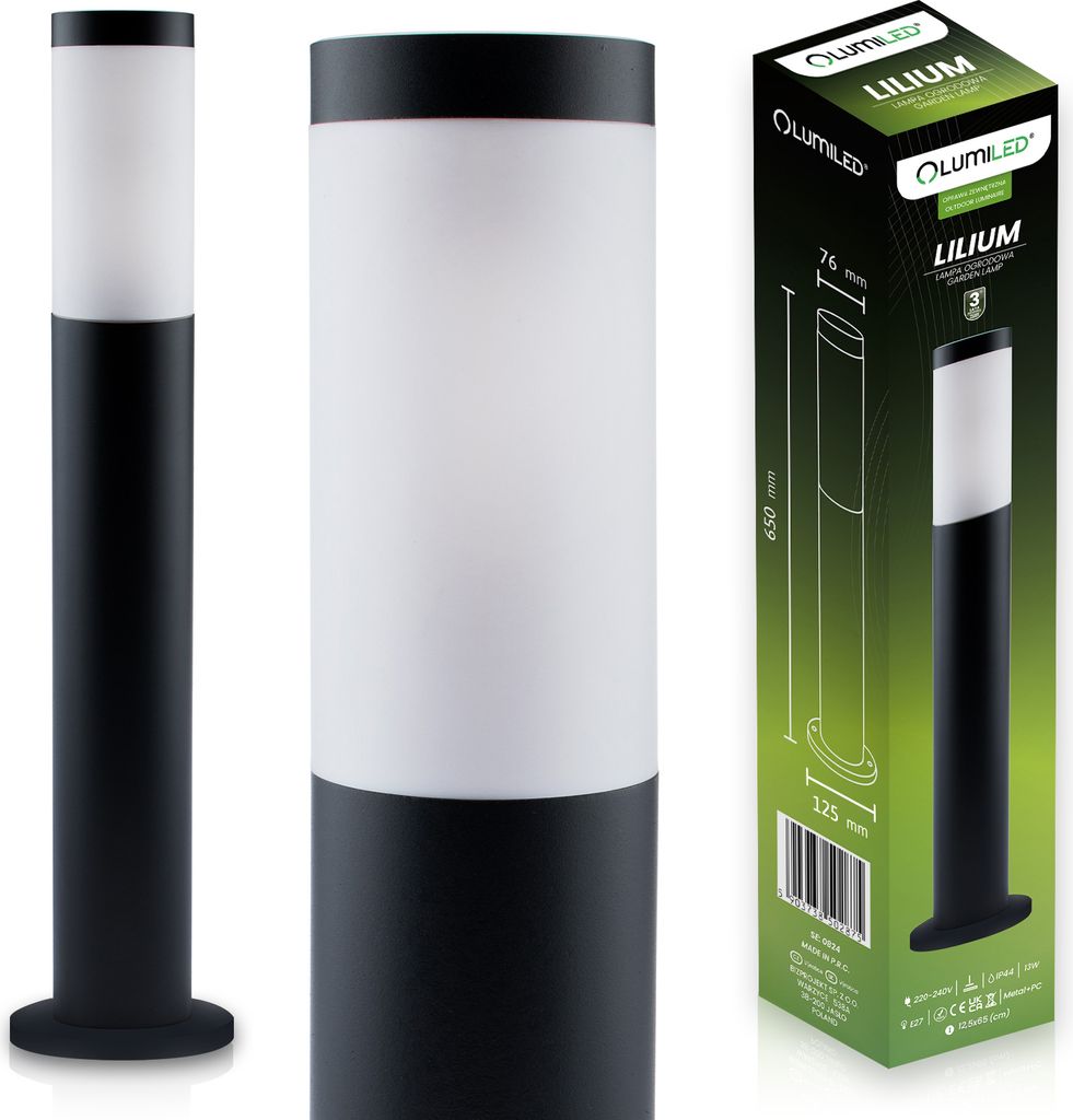 LUMILED Stojací lampa venkovní 65cm světlo na sloupku IP44 Obrázek produktu 