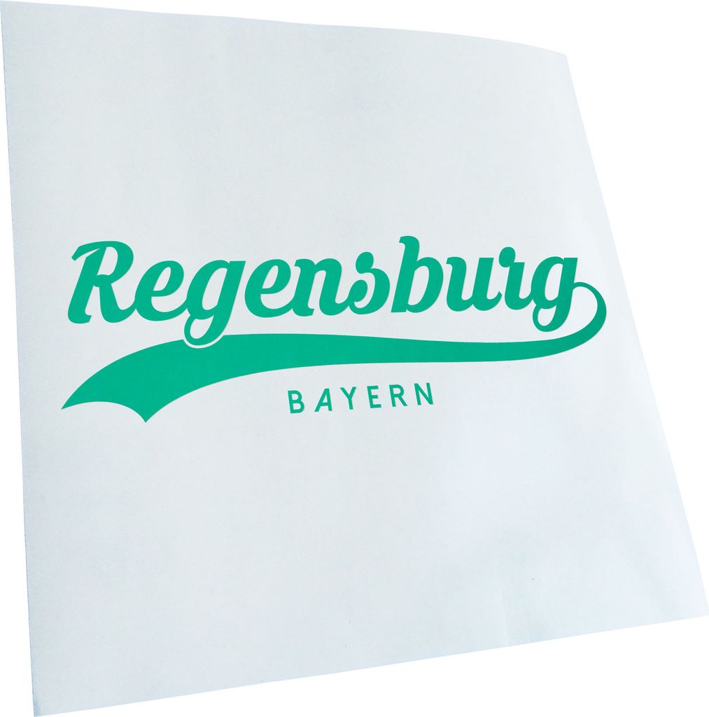 Kiwistar - Autoaufkleber - Regensburg Bayern - Türkis - 50x15cm - Aufkleber für Auto, Laptop, Fahrrad, LKW, Motorrad Mehrfarbig JDM Decal Racing