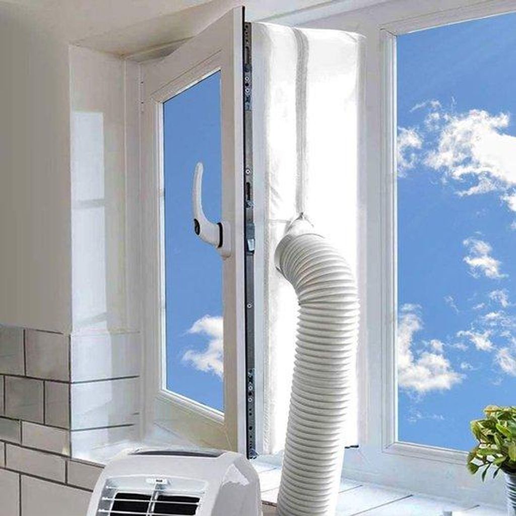 Okenní těsnění 400 cm, bílé, pro mobilní klimatizaci Obrázek produktu 
