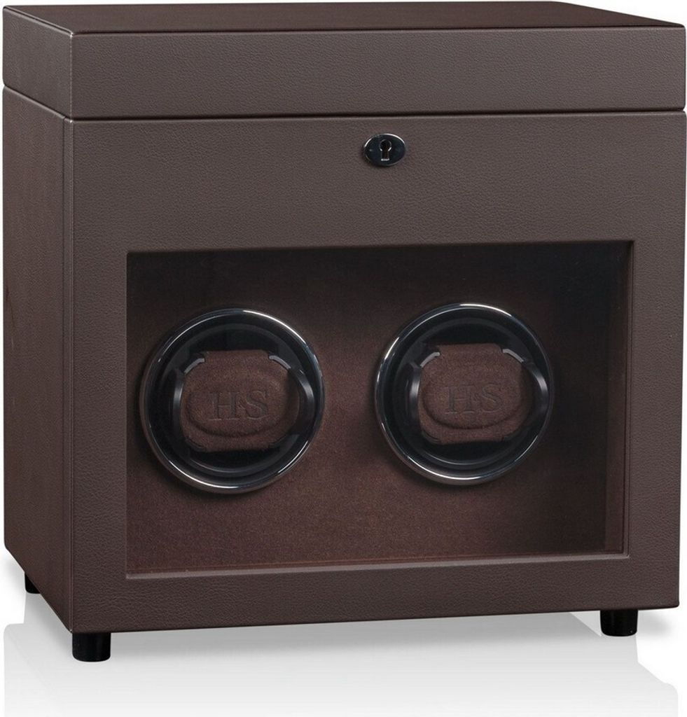 Heisse & Söhne - 70019-204.141.141 - Uhrenbeweger - für 2 Uhren - Vancouver 2+ - Braun