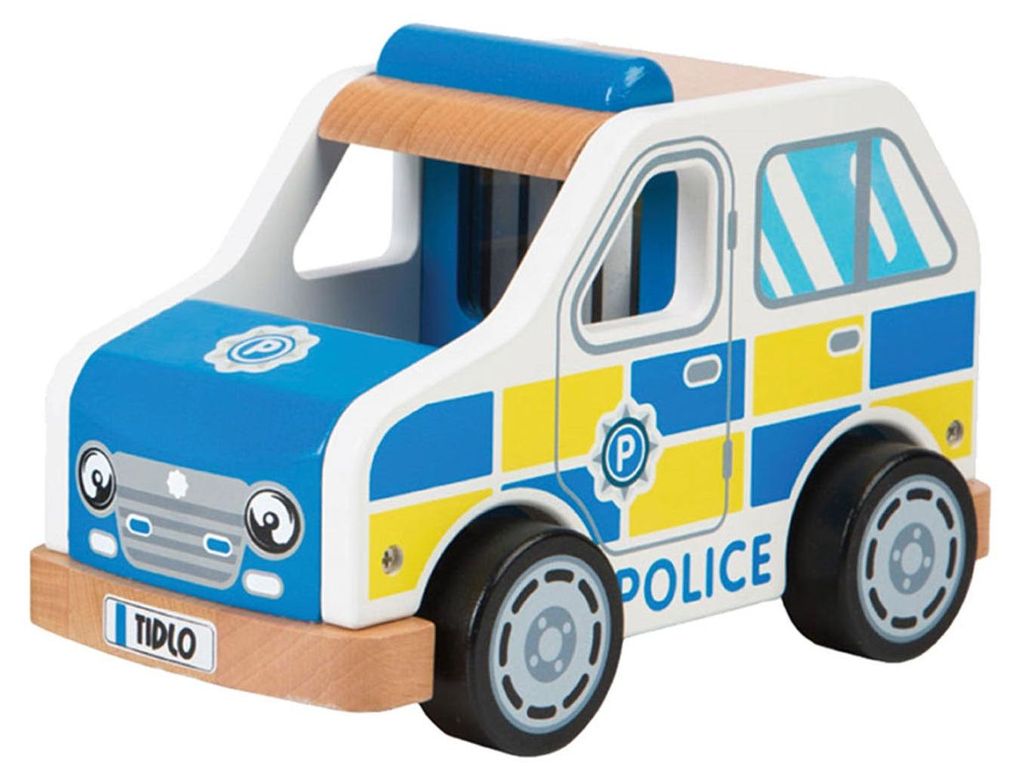 Tidlo Polizeiauto Holzspielzeugauto für Kinder Produktbild 