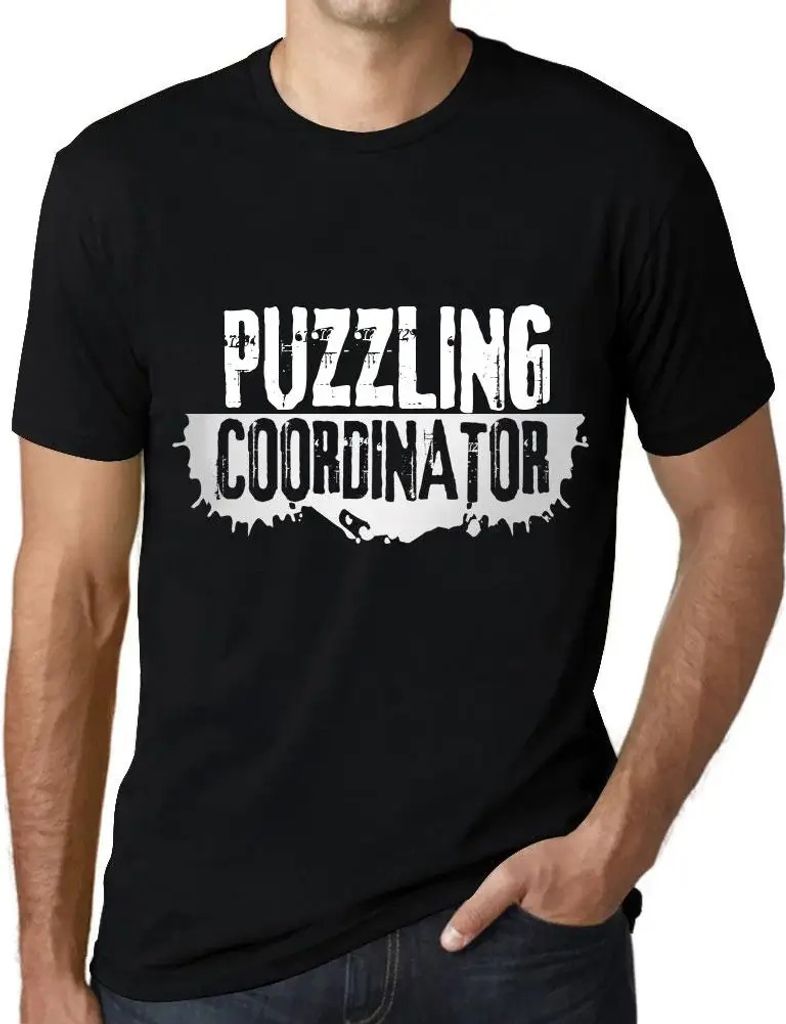 Herren Grafik T-Shirt Rätselhafter Koordinator – Puzzling Coordinator – Öko-Verantwortlich Vintage Jahrgang Kurzarm Lustige Druck Geburtstag ...