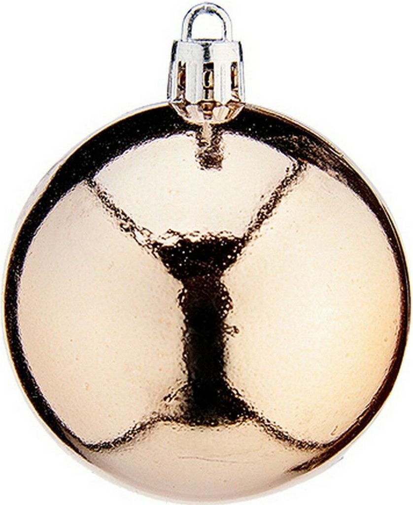 Weihnachtskugeln Ø 6 cm 24 Stück Champagner PVC