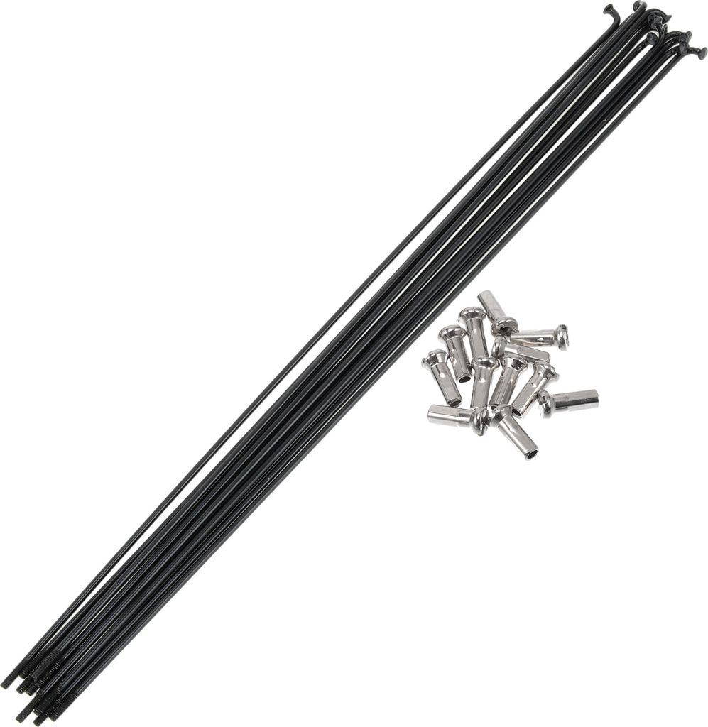 Fahrradspeichen 14G 253mm Länge Fahrradrad Speichen 304 Edelstahl Schwarz 1 Satz