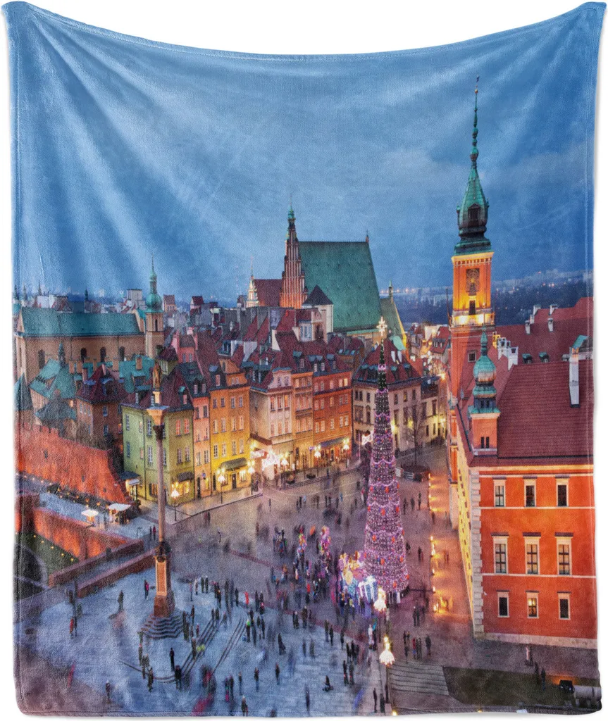 Coperta ABAKUHAUS Varsavia Tramonto 175x230 cm - Morbido Pile XL